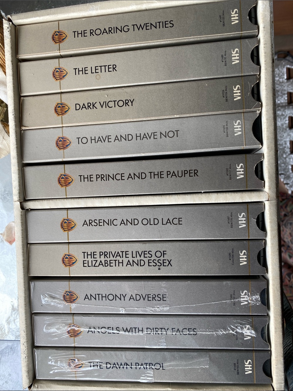 Warner Bros. VHS Box Set - Silver Spines with Gold Logo